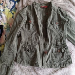 Army green bomber jacket